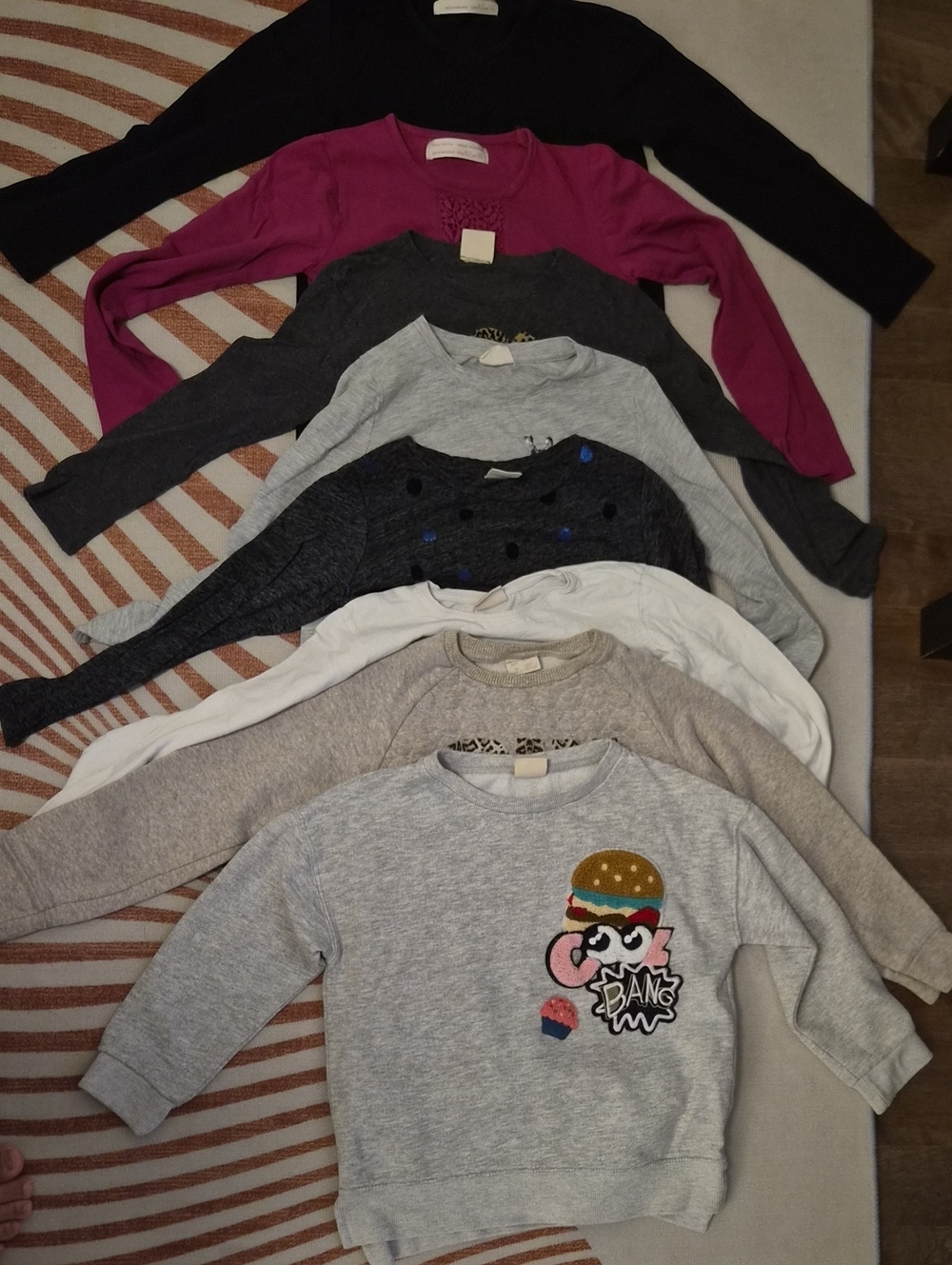 LOT OF 8 - Zara Kids Long Sleeve Shirts And Sweaters